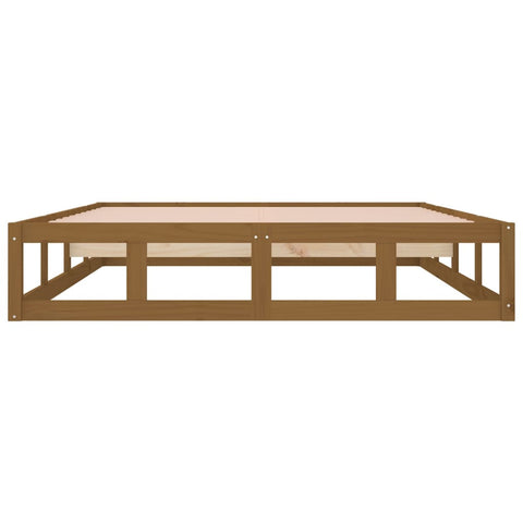 vidaXL Bed Frame without Mattress Honey Brown 120x190 cm Small Double  Solid Wood