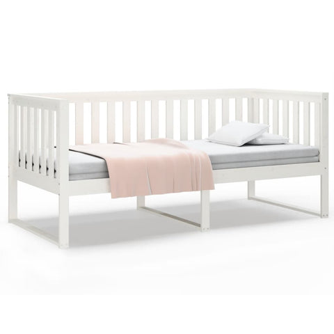 vidaXL Day Bed without Mattress White 90x200 cm Solid Wood Pine