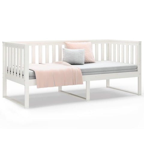 vidaXL Day Bed without Mattress White 90x200 cm Solid Wood Pine
