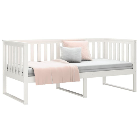 vidaXL Day Bed without Mattress White 90x200 cm Solid Wood Pine