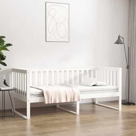 vidaXL Day Bed without Mattress White 90x200 cm Solid Wood Pine