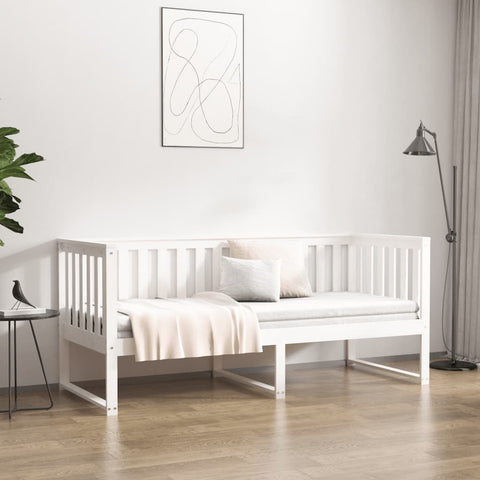 vidaXL Day Bed without Mattress White 80x200 cm Solid Wood Pine