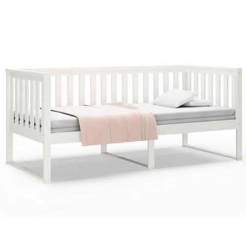 vidaXL Day Bed without Mattress White 90x190 cm Single Solid Wood Pine