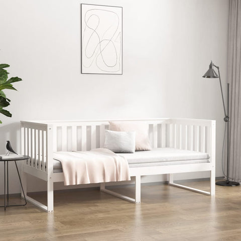 vidaXL Day Bed without Mattress White 90x190 cm Single Solid Wood Pine