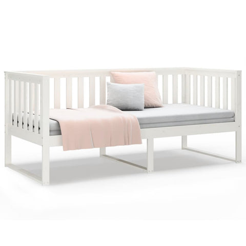 vidaXL Day Bed without Mattress White 90x190 cm Single Solid Wood Pine
