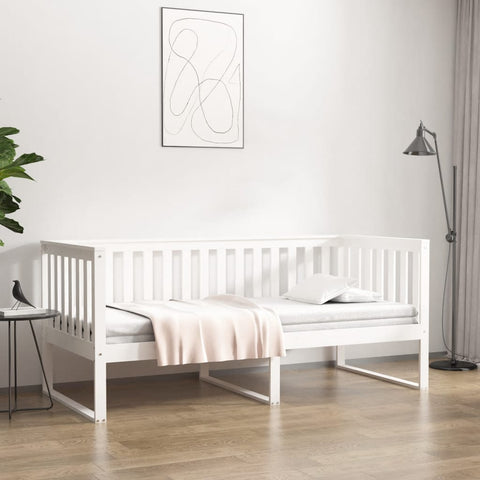 vidaXL Day Bed without Mattress White 90x190 cm Single Solid Wood Pine