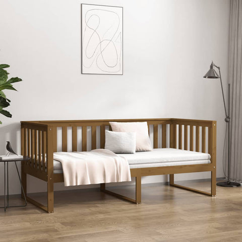 vidaXL Day Bed without Mattress Honey Brown 100x200 cm Solid Wood Pine