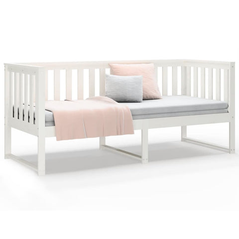vidaXL Day Bed without Mattress White 75x190 cm Small Single Solid Wood Pine