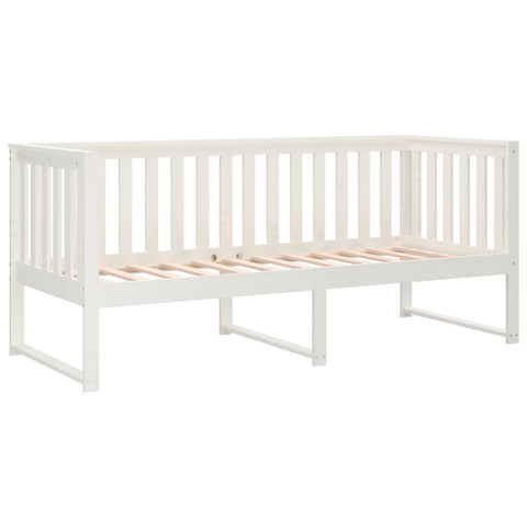 vidaXL Day Bed without Mattress White 75x190 cm Small Single Solid Wood Pine