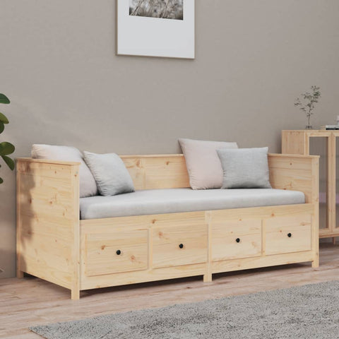 vidaXL Day Bed without Mattress 100x200 cm Solid Wood Pine