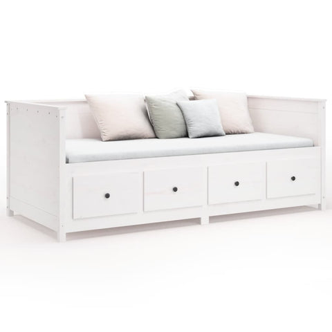 vidaXL Day Bed without Mattress White 100x200 cm Solid Wood Pine