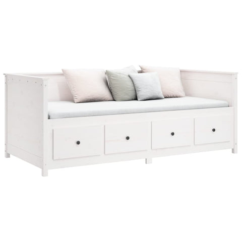 vidaXL Day Bed without Mattress White 80x200 cm Solid Wood Pine