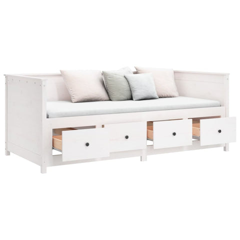 vidaXL Day Bed without Mattress White 80x200 cm Solid Wood Pine