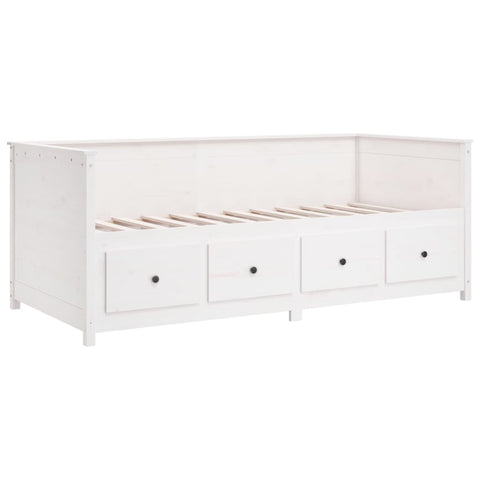 vidaXL Day Bed without Mattress White 80x200 cm Solid Wood Pine