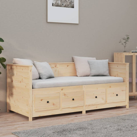 vidaXL Day Bed without Mattress 90x190 cm Single  Solid Wood Pine