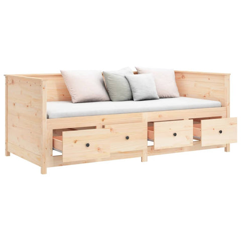 vidaXL Day Bed without Mattress 90x190 cm Single  Solid Wood Pine