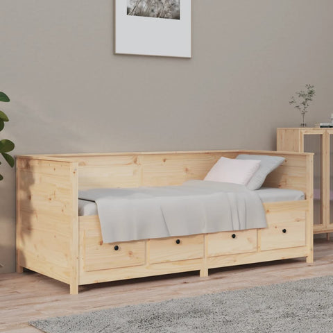 vidaXL Day Bed without Mattress 90x190 cm Single  Solid Wood Pine