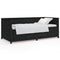 vidaXL Day Bed without Mattress Black 90x190 cm Single  Solid Wood Pine