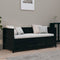 vidaXL Day Bed without Mattress Black 90x190 cm Single  Solid Wood Pine