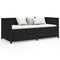 vidaXL Day Bed without Mattress Black 90x190 cm Single  Solid Wood Pine