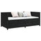 vidaXL Day Bed without Mattress Black 90x190 cm Single  Solid Wood Pine