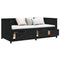 vidaXL Day Bed without Mattress Black 90x190 cm Single  Solid Wood Pine