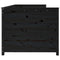 vidaXL Day Bed without Mattress Black 90x190 cm Single  Solid Wood Pine