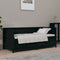 vidaXL Day Bed without Mattress Black 90x190 cm Single  Solid Wood Pine