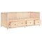 vidaXL Day Bed without Mattress 75x190 cm Small Single Solid Wood Pine
