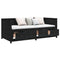 vidaXL Day Bed without Mattress Black 75x190 cm Small Single Solid Wood Pine