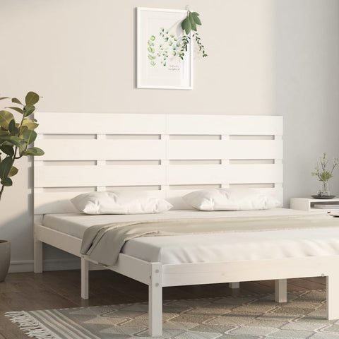 vidaXL Headboard White 135x3x80 cm Solid Wood Pine