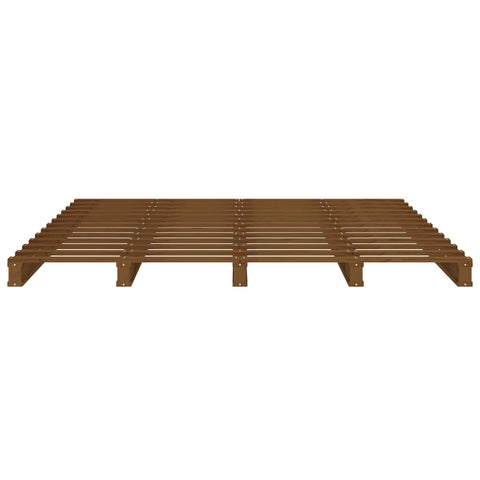 vidaXL Pallet Bed without Mattress Honey Brown 120x200 cm Solid Wood
