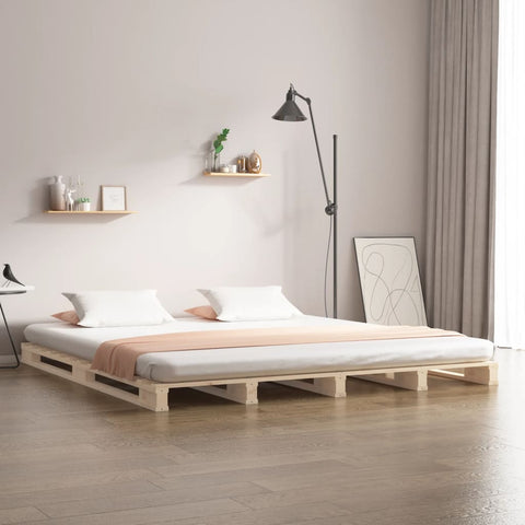 vidaXL Pallet Bed without Mattress Super King Size Solid Wood