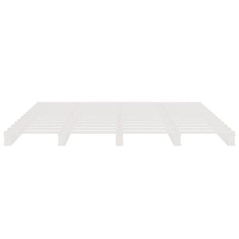 vidaXL Pallet Bed without Mattress White Double Solid Wood