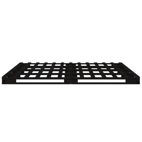 vidaXL Pallet Bed without Mattress Black Double Solid Wood