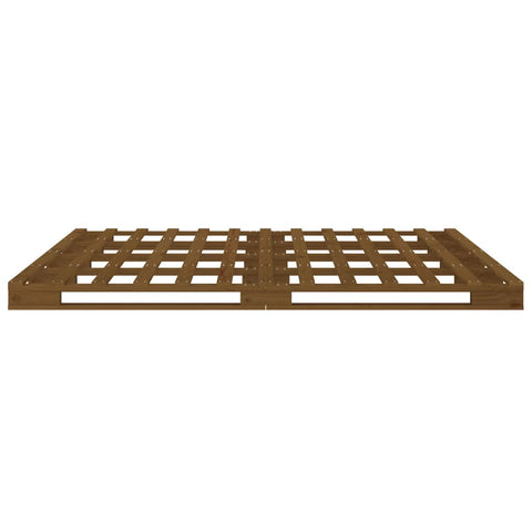 vidaXL Pallet Bed without Mattress Honey Brown 140x190 cm Solid Wood