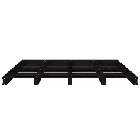 vidaXL Pallet Bed without Mattress Black 140x190 cm Solid Wood