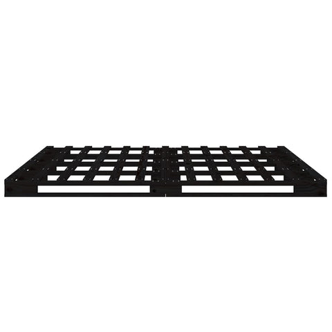 vidaXL Pallet Bed without Mattress Black 140x190 cm Solid Wood