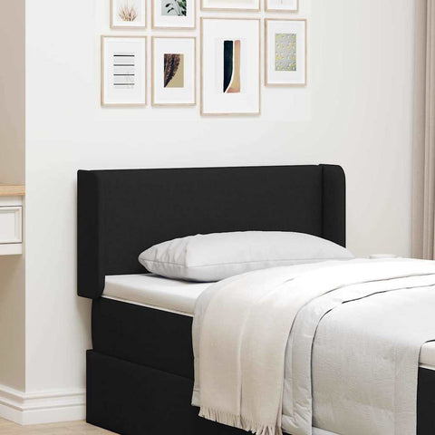 vidaXL Headboard with Headboard Black 40.5 x 4 x 40.5 cm Fabric
