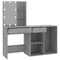 vidaXL LED Dressing Table with Cabinet Grey Sonoma Engineered Wood