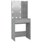 vidaXL LED Dressing Table with Cabinet Grey Sonoma Engineered Wood