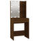 vidaXL LED Dressing Table with Cabinet Brown Oak Engineered Wood