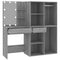 vidaXL LED Dressing Table with Cabinets Grey Sonoma Engineered Wood