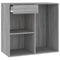 vidaXL LED Dressing Table with Cabinets Grey Sonoma Engineered Wood
