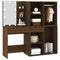 vidaXL LED Dressing Table with Cabinets Brown Oak Engineered Wood