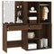 vidaXL LED Dressing Table with Cabinets Brown Oak Engineered Wood