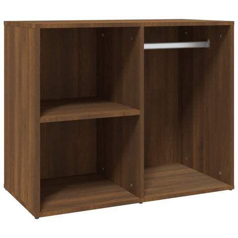 vidaXL LED Dressing Table with Cabinets Brown Oak Engineered Wood