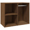 vidaXL LED Dressing Table with Cabinets Brown Oak Engineered Wood