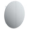 vidaXL Bathroom Cabinet with Round Mirror&LED White 54x54x17.5 cm