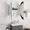 vidaXL Bathroom Cabinet with Round Mirror&LED White 54x54x17.5 cm